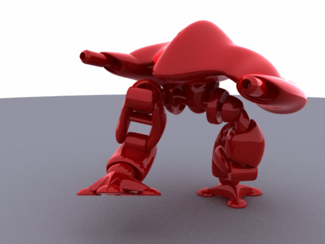 gunbot rendered with path tracing